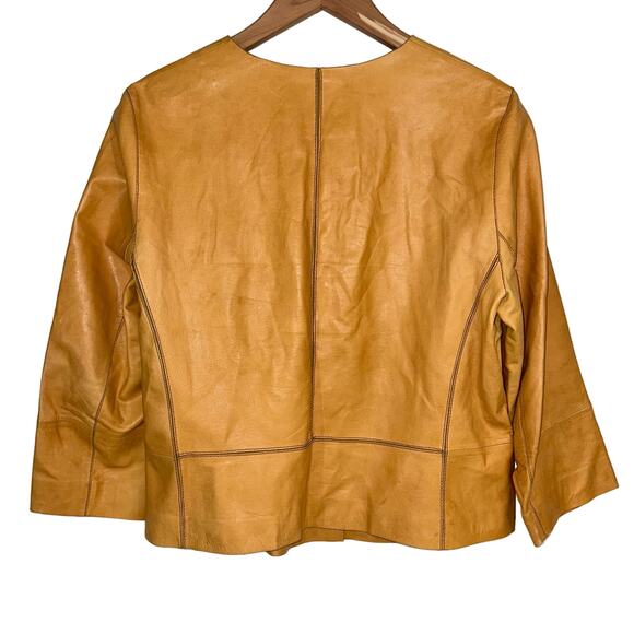 Lafayette 148 Genuine Leather Jacket Size 12 *Flawed - Picture 6 of 14